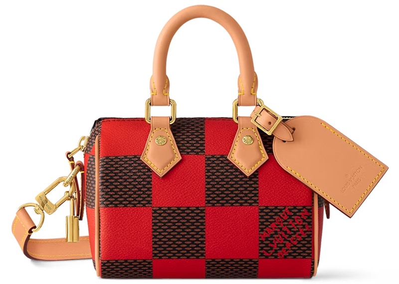 Louis Vuitton Nano Speedy Bandoulière Damier Pop Rouge