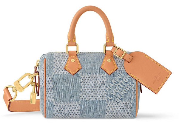Louis Vuitton Speedy 18 Bandoulière Damier Denim 3D Blue Denim