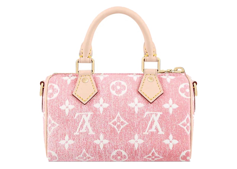 Louis Vuitton Nano Speedy Denim Jacquard Rose