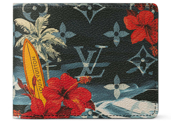 Louis Vuitton Schlanke Brieftasche Monogramm Surfin' Marineblau