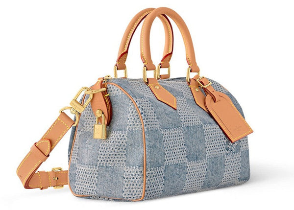 Louis Vuitton Speedy 25 Bandoulière Damier Denim 3D Blue Denim