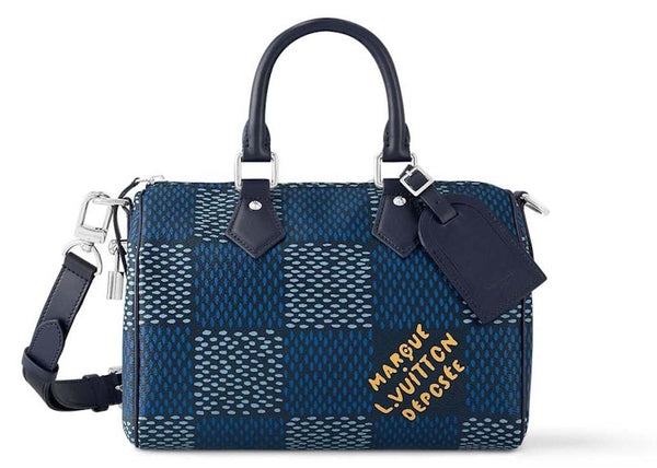 Louis Vuitton Speedy 25 Bandoulière Damier Bleu Héritage
