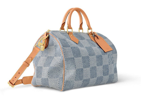 Louis Vuitton Speedy 40 Bandoulière Damier Denim 3D Blue Denim