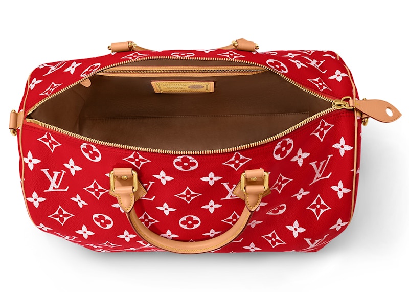 Louis Vuitton Speedy P9 Bandoulière 50 Monogramm Leder Rot