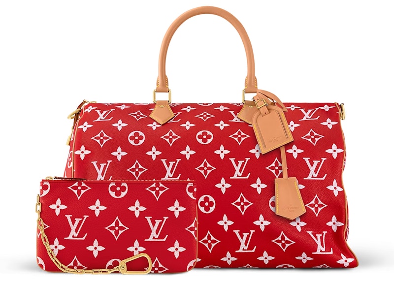Louis Vuitton Speedy P9 Bandoulière 50 Monogramm Leder Rot