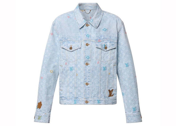 Veste en jean monogramme Louis Vuitton par Tyler, the Creator Indigo délavé