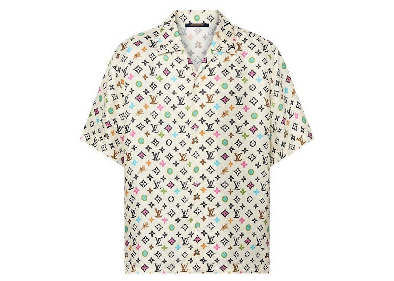 Louis Vuitton by Tyler, the Creator Kurzärmliges Seidenhemd mit Monogramm-Aufdruck, mehrfarbig