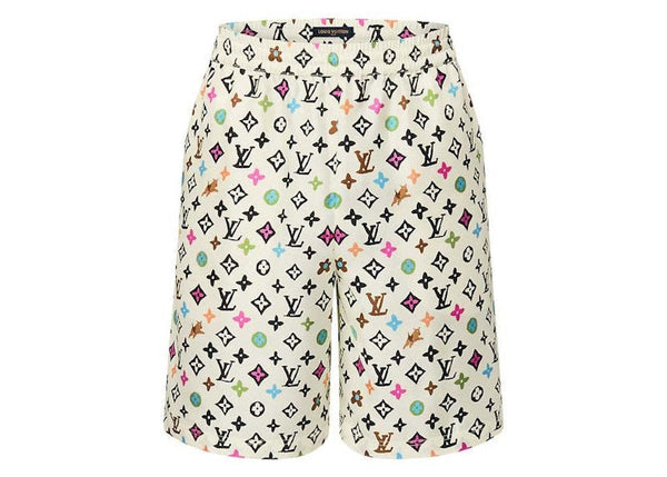 Short en soie imprimé monogramme Louis Vuitton par Tyler, the Creator multicolore