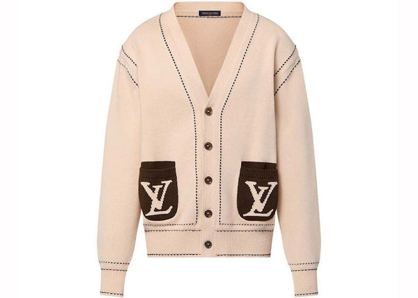 Cardigan léger Signature Louis Vuitton par Tyler, the Creator Crème/Chocolat