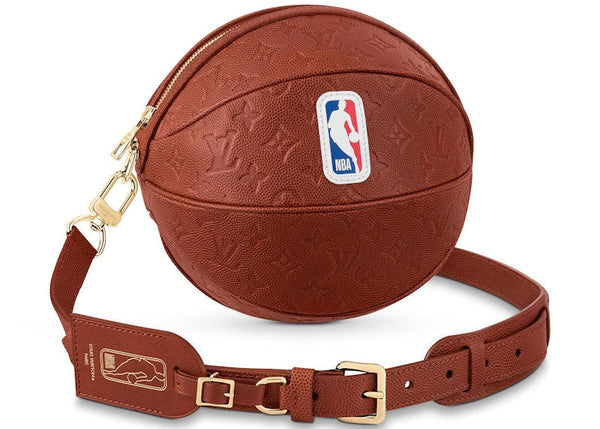 Louis Vuitton x NBA Ball aus genarbtem Basketballleder Schwarz/Weiß
