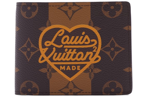 Louis Vuitton x Nigo Mehrfach-Geldbörse mit Monogrammstreifen in Braun
