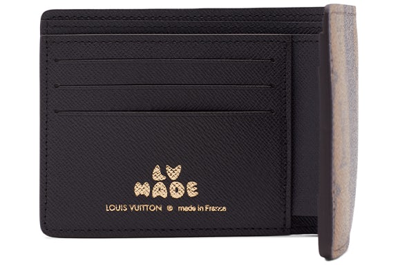 Louis Vuitton x Nigo Mehrfach-Geldbörse mit Monogrammstreifen in Braun