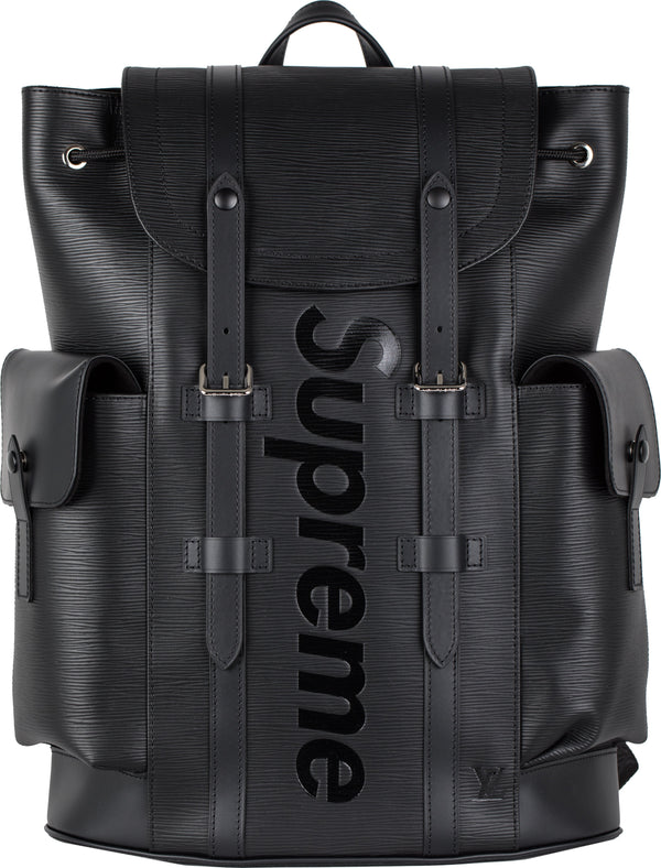 Sac à dos Christopher Louis Vuitton x Supreme Epi PM Noir 