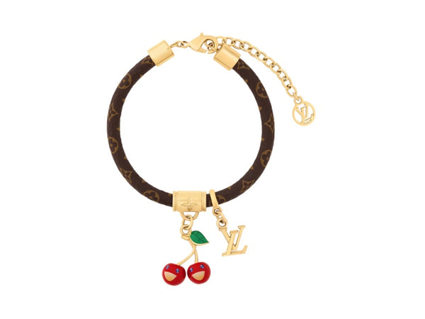 Louis Vuitton x Takashi Murakami Kirscharmband Braunes Monogramm