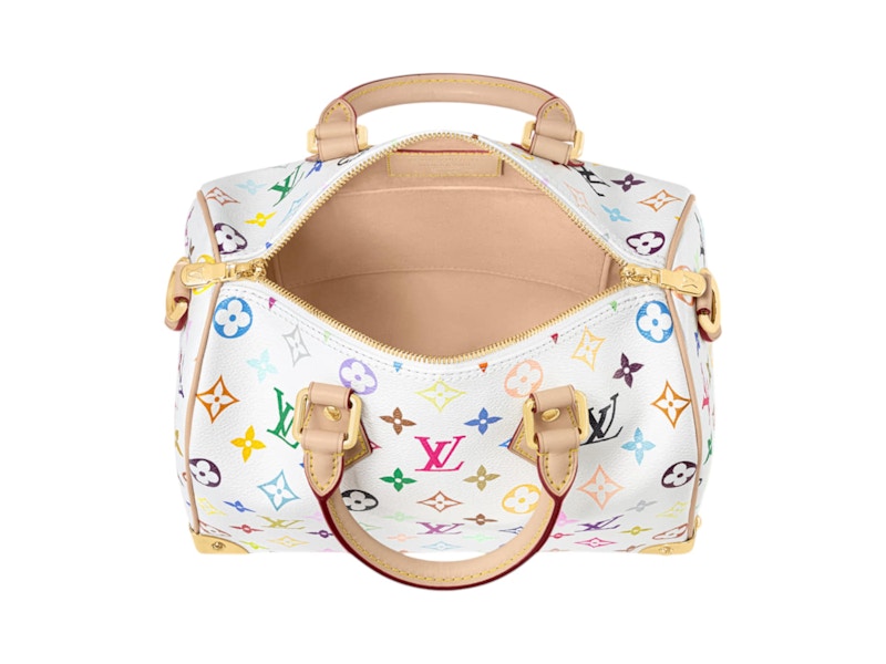 Louis Vuitton x Takashi Murakami Speedy Bandouliere 25 Blanc Multicolore 
