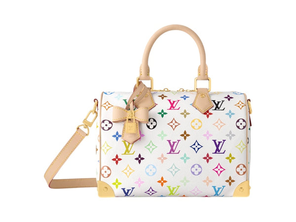 Louis Vuitton x Takashi Murakami Speedy Bandouliere 25 Blanc Multicolore 