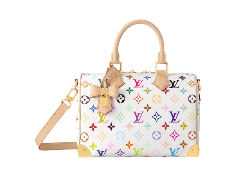 Louis Vuitton x Takashi Murakami Speedy Bandouliere 25 Blanc Multicolore 