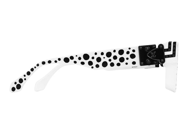 Lunettes de soleil Louis Vuitton x Yayoi Kusama 1.1 Millionaires Infinity Dots Blanc/Noir