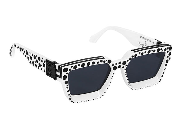 Lunettes de soleil Louis Vuitton x Yayoi Kusama 1.1 Millionaires Infinity Dots Blanc/Noir