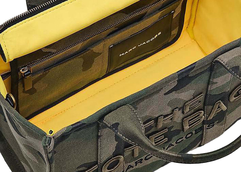 Sac fourre-tout moyen en jacquard camouflage Marc Jacobs, vert 