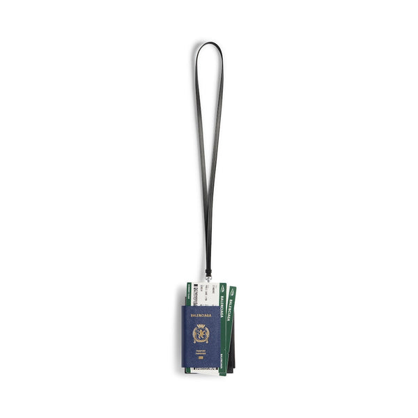 Étui pour téléphone Balenciaga Passport en bleu passeport 