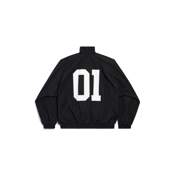Balenciaga Basketball Series - Veste de survêtement en popeline techno noire 