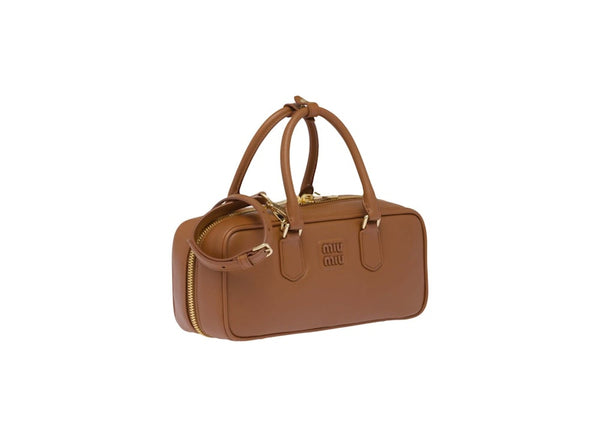Miu Miu Arcadie Ledertasche Braun Braun