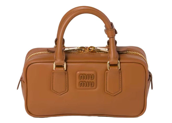 Miu Miu Arcadie Ledertasche Cognac