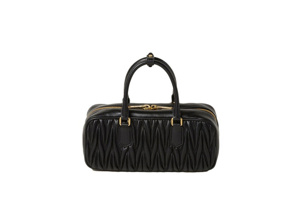 Miu Miu Arcadie Matelasse Nappaledertasche Schwarz