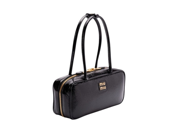 Miu Miu Beau Leder Patchwork Tasche Nero
