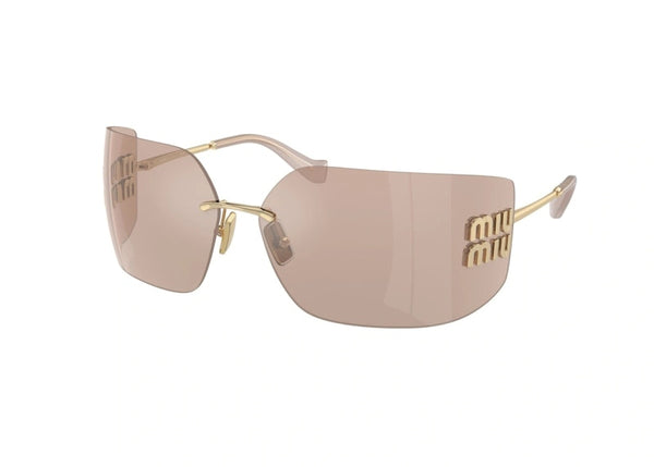 Miu Miu Unregelmäßige Sonnenbrille Gold