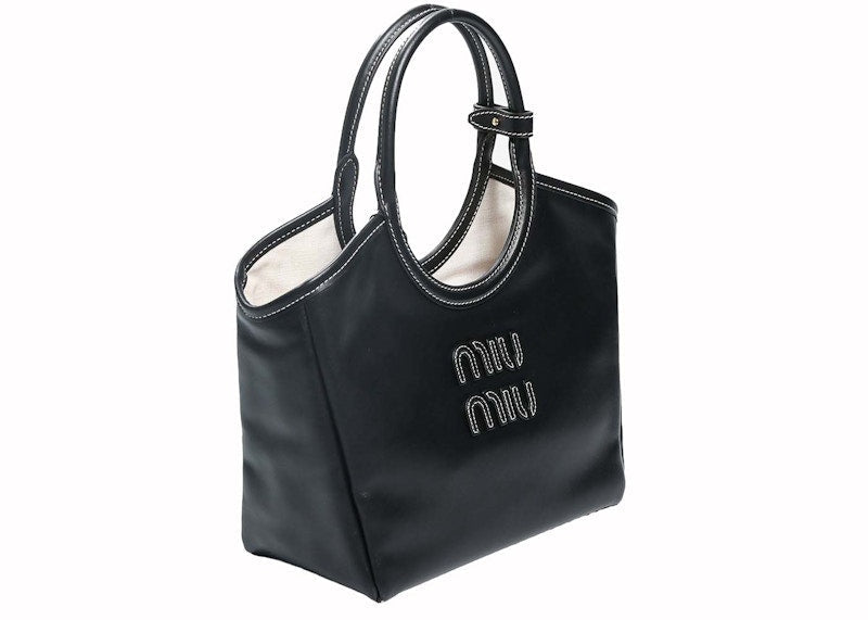 Miu Miu Ivy Ledertasche Nero