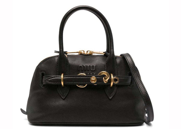 Miu Miu Leder Aventura Top Handle Nero