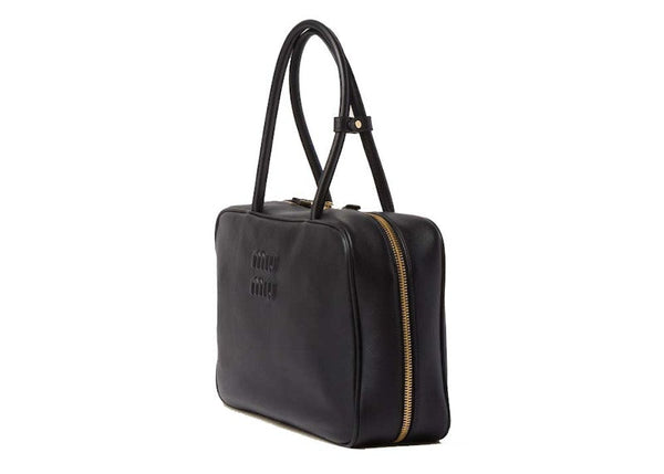 Miu Miu Leder Beau Tasche Schwarz