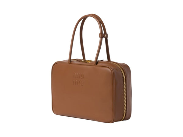 Miu Miu Leder Beau Tasche Cognac