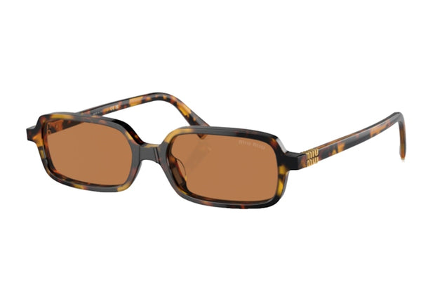 Miu Miu Rechteckige Sonnenbrille Havanna/Braun