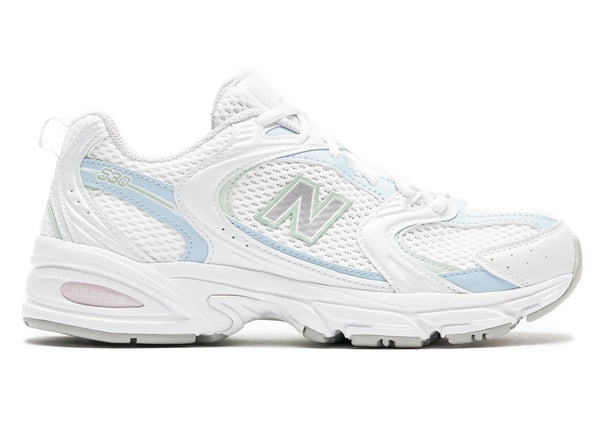 New Balance 530 Blanc Chrome Clair Bleu Argile Cendre 