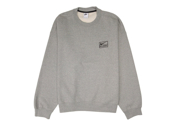 Sweat-shirt Nike x Stussy Crew en polaire gris (SS23)