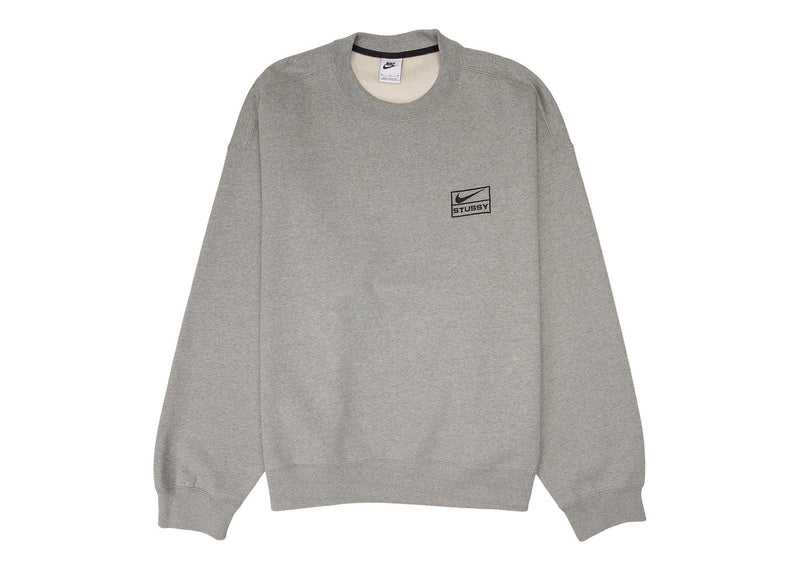 Sweat-shirt Nike x Stussy Crew en polaire gris (SS23)