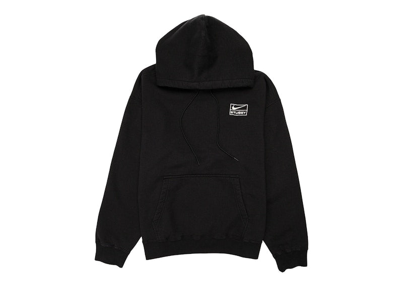 Sweat à capuche délavé Nike x Stussy noir