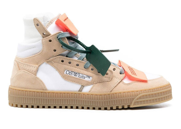 Baskets montantes OFF-WHITE 3.0 Off Court en daim blanc sable 
