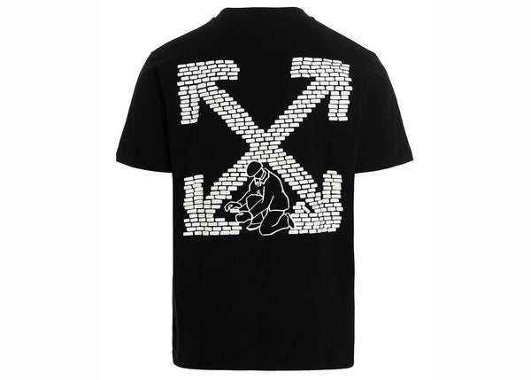 T-shirt slim à manches courtes OFF-WHITE Bricks Arrow noir 