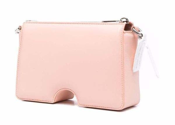 Sac bandoulière en cuir Burrow OFF-WHITE rose 