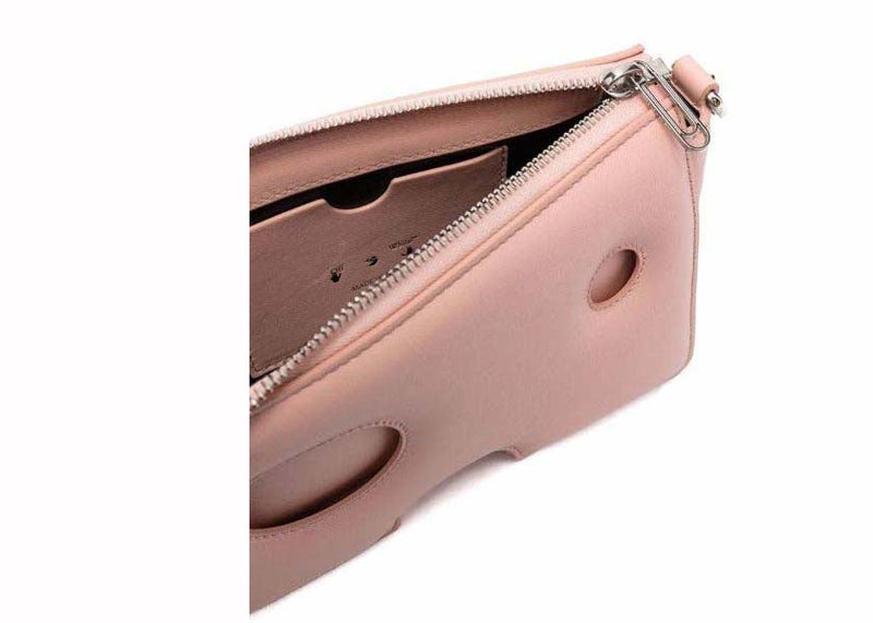 Sac bandoulière en cuir Burrow OFF-WHITE rose 