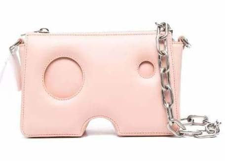 Sac bandoulière en cuir Burrow OFF-WHITE rose 