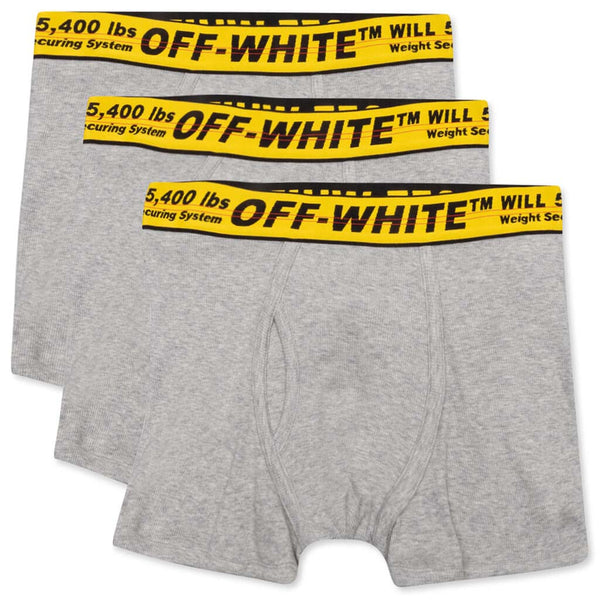 Boxer classique industriel OFF-WHITE Tripack gris chiné 