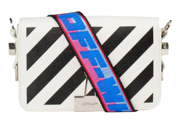 OFF-WHITE Diag Flap Bag Mini SS21 Blanc/Noir