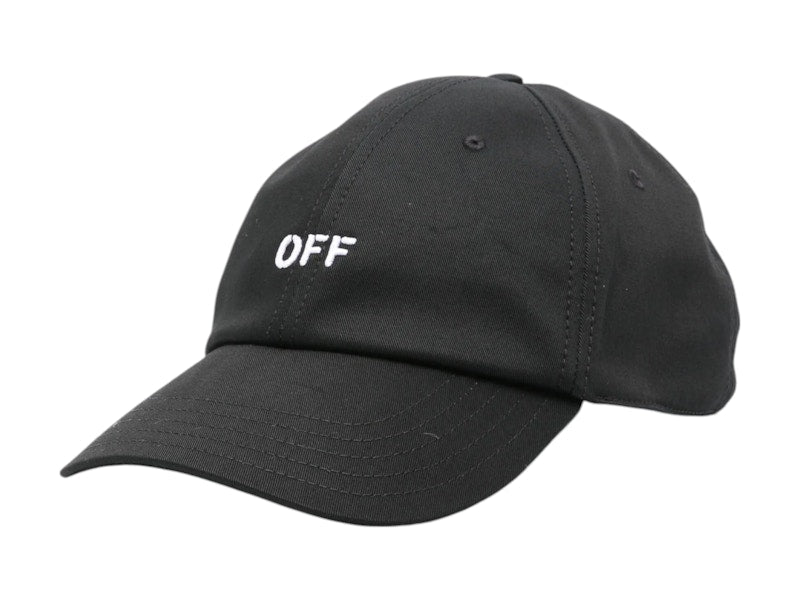 Casquette de baseball OFF-WHITE Drill Off Stamp Noir/Blanc