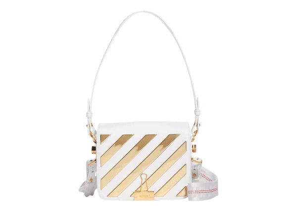 Sac à rabat OFF-WHITE Blanc/Doré 