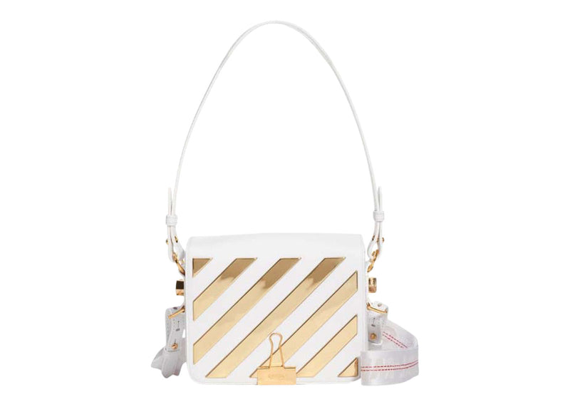 Sac à rabat OFF-WHITE Blanc/Doré 